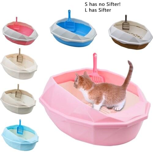Cat Litter Box Toilet Bedpan Anti-Splash Toilet Supply Plastic Cat Tray Pet Toilet Litter Training Kit Sand Scoop Cat Box Kitty