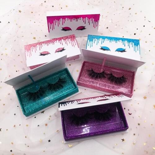 Eye lashes box eyelash packaging box lash boxes custom your logo 3D mink eyelashes extension strip square magnet case empty