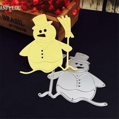 PANFELOU Metal craft Sweep snowman paper die cutting dies for Scrapbooking/DIY Easter Halloween Greeting cards