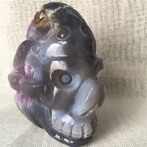 Natural amethyst Agate geode cranium quartz crystal for sale Stones and crystals home decoration decorative crystal skulls