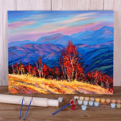 Landscape Evening Silence Paint By Numbers Kit Oil Paints 40*50 Picture By Numbers Photo Loft Picture Adults Drawing