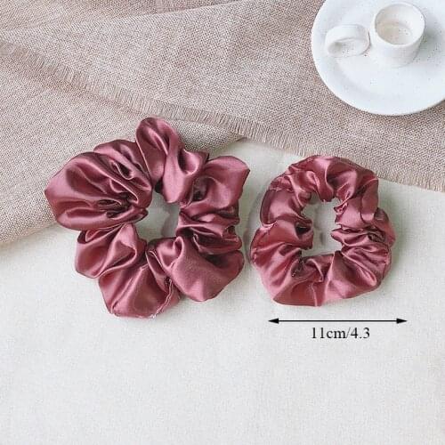 Satin scrunchie pack headband hair accessories band for women head bands serre tete fashion silk stirnband tiara ponytail holder