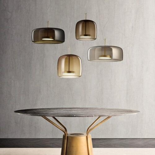 Simple Bar Living Room Home Decor MJ72911Modern Glass Restaurant Pendant Lights Hanglamp Bedroom Bedside Lamps Designer