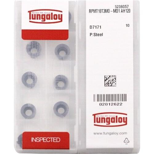 RPMT10T3MO-MO1 AH120 100% Original TUNGALOY carbide insert with the best quality 10pcs/lot free shipping