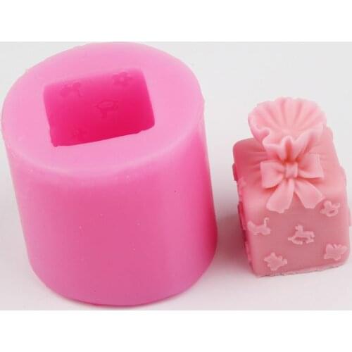 Cake Baking Tools Soap Candle Molds Gift Box Shape Silicone Soap Mould