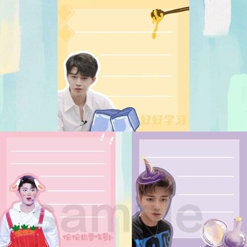 Ren Jialuns Peripheral Sticky Notes Same Paragraph Message Memo Note Paper Tearable Portable Notebook Cute Stationery