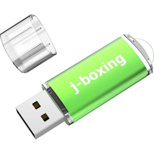 J-boxing 128GB USB Flash Portable Rectangle 128 gb Flash Stick Large Capacity Thumb Pen Storage with Cap for Computer Mac Tablet