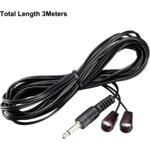 Uxcell Single/Dual 1.5m/3m Cable Head 3.5mm Jack IR Infrared Emitter Remote Control 45 Degree Emission Angle 1Pcs