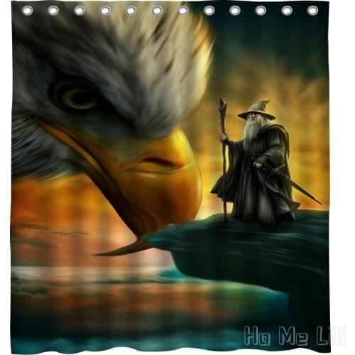 Wizard Eagle Fantasy Decoration Waterproof Fabric Shower Curtain Bathroom Accessories