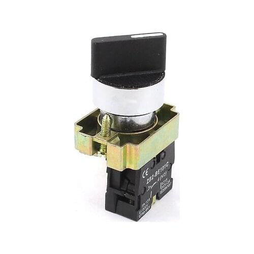 XB2-BD21 NO SPST 2 Positions Maintained Rotary Select Selector Switch 600V 10A