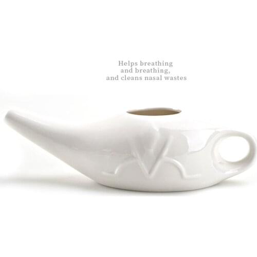 Yoga for the neti pot cleaning the neti pot wash nasal exchanger with the ceramicss stuff pot of nasal irrigator