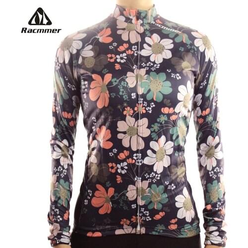 Racmmer 2020 Long Sleeve Pro Cycling Jerseys Women Clothing Bicycle Maillot Equipacion Ciclismo Sportwear Bike Clothes #NL-03