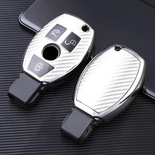 1PCS TPU Carbon Fiber Car Key Case Cover Shell Holder for Mercedes Benz A B C E GL S GLA GLK CLS Class AMG W204 W205 W212 W176