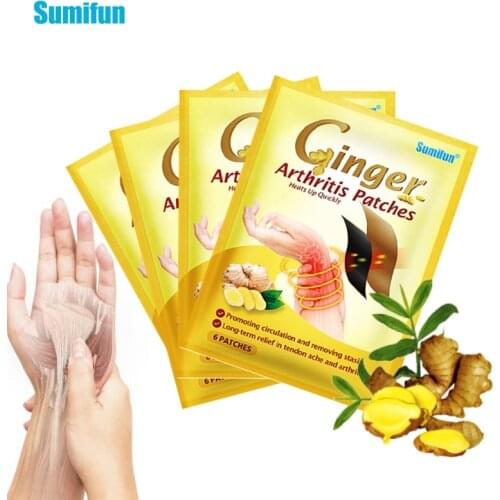Sumifun 12pcs Ginger Detox Patch Neck Back Pain Patch Body Warmer Sticker Self Heating Rheumatoid Arthritis Patch Health Care