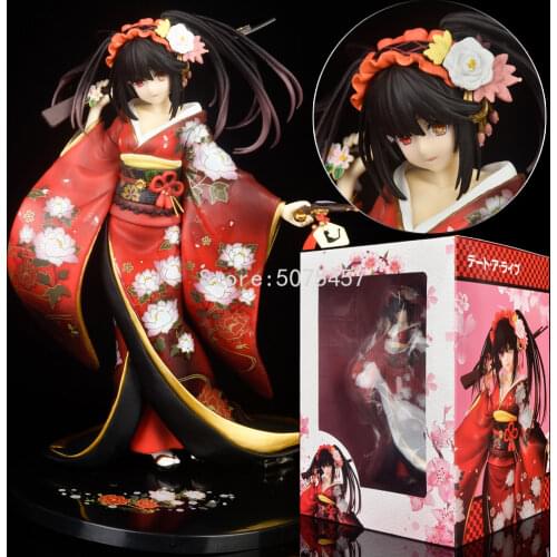 23cm KDcolle Date A Live Anime Figure Tokisaki Kurumi Alluring Kimono Action Figure KADOKAWA Kurumi Tokisaki Figurine Model Toys