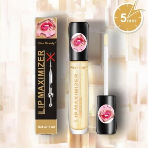 5ml Transparent Lip Plumper Gloss Oil Serum Moisturizing Long Lasting Reduce Fine Lines Brighten Color Lips Essence