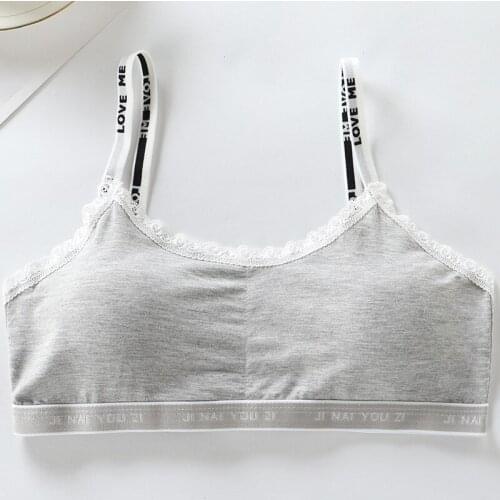 5pcs Young Girls Lace Training Bra Teenage Kids Soft Cotton Sport Underwear Tops underwear girls