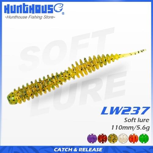 5pcs/bags 110mm 5.6g silicone bait shad soft fishing lure Small spiral tail swimming bait for fishing bass pike Pesca LW237
