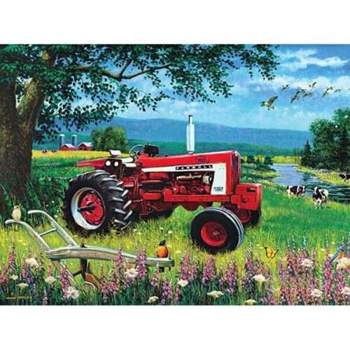 5d full square round diamond painting Tractor pattern diamond embroidery mosaic cross stitch farm car for farmhouse decor,YG2024