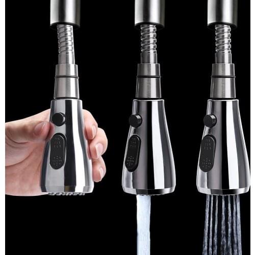 Faucet Aerator Bubbler 2 Modes Adjustable Pull Out Nozzle Filter 360 Degree Rotating Faucet Diffuser Kitchen Shower Accessories