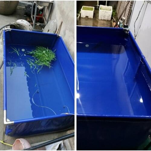 Customize Aquarium Fish Tank Children Swimming Pool Aquaculture Water Tank With Stainless Steel Support PVC Canvas Water Tank