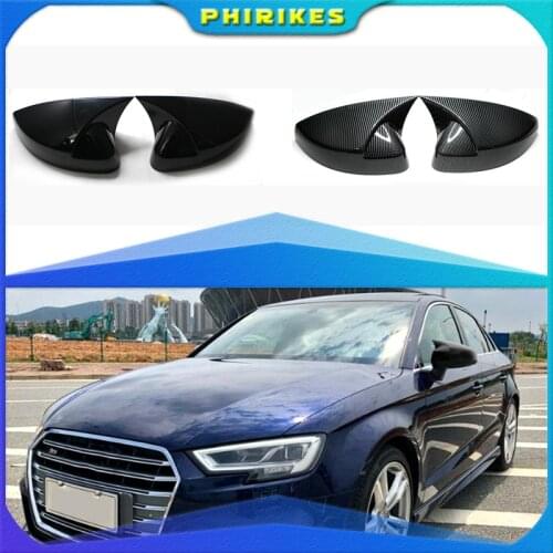 Car Styling Door Side Wing Rearview Mirror Cover Cap Decoration Trim Shell for Audi A3 S3 8V RS3 2013 2014 2015 2016 2017 2018