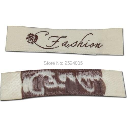 Free shipping custom clothing iron-on woven labels/no sewing garment embroidered main tags/T-shirt dress labels 2000 pcs a lot