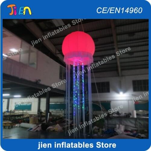 Free air shipping to door,2pcs/lot new product RGB led inflatable jellyfish balloon/jellyfish light balloon for party decoration