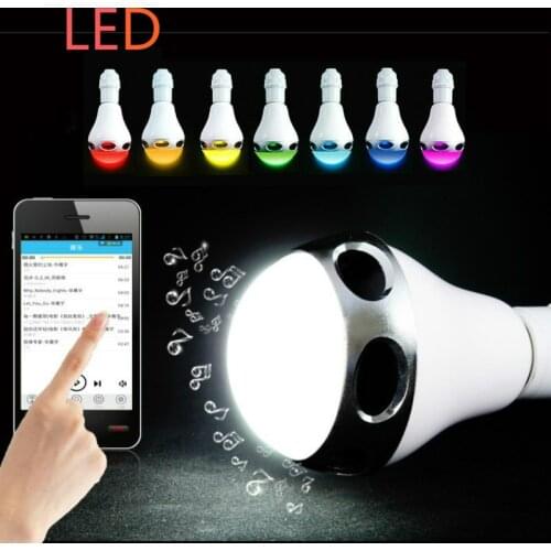 Wireless Music Flashing colored Lights Smart Colorful LED Bluetooth Speaker Hi Quality Lighting Control Tricolored Bulbs