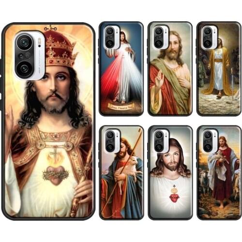 Jesus Christ God bless you For POCO X3 M3 Pro F2 F1 F3 Case For Xiaomi Mi 11 8 9 Mi 10T 9T Pro Mi Note 10 Lite Coque