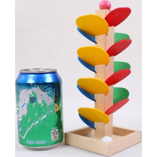 Colorful Tree Marble Ball Run Track Building Blocks Kids Wood Game Toys Children Learning Educational DIY Wooden Toys Gifts