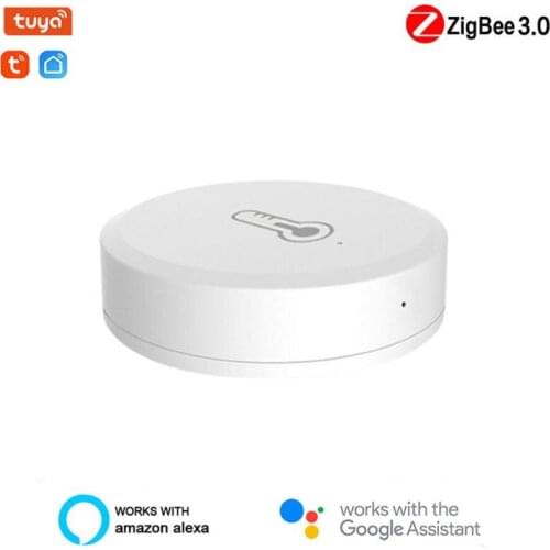 Tuya Temperature Sensor Smart Air Pressure Humidity Environment Sensor Smart Control Zigbee Connection For Alexa Google