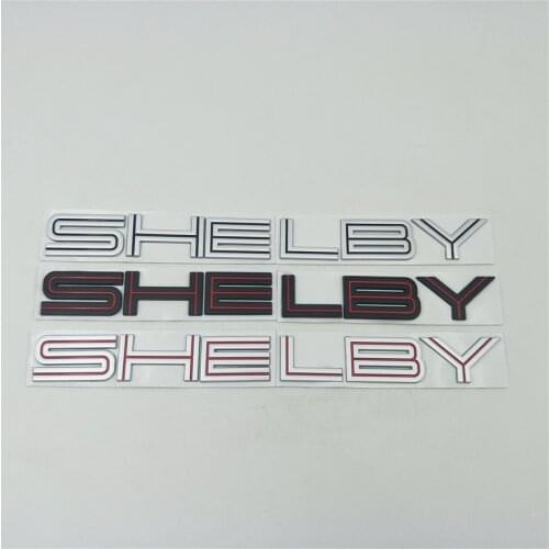 For Ford Mustang Cobra GT500 Shelby Letters Front Hood Rear Trunk Decklid Sticker Badge Emblem Metal Logo