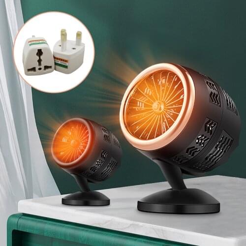 Electric Space Heater Portable Quiet Mini Air Heater Adjustable Warmer Fan for Desktop Office Home Bedroom Baby Room UK Plug