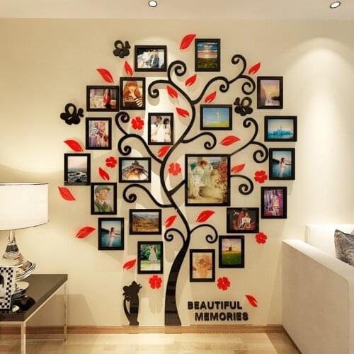 Photo wall decoration big tree acrylic 3d three-dimensional living room bedroom creative personality photo frame paste painting