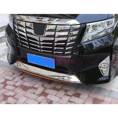 For Toyota Alphard VELLFIRE 30 2016 2017 2018 Chrome Car Styling Front Grille Bumper Guard Kits Panel Auto Accessories