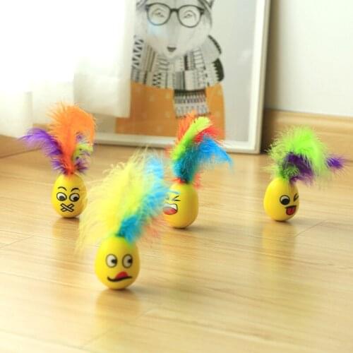 Cat Toys, Expressions, Feathers, Tumblers, Pet Cat Indoor Supplies Comfort and Safety Four Shapes are Sent Randomly