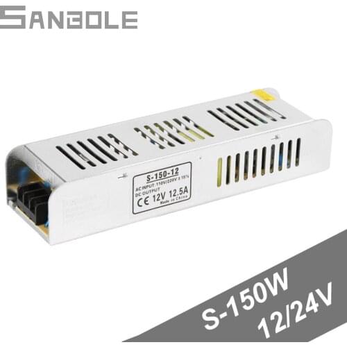 Long Type Switch Power Supply S-150-12 Cut Off Switching With Metal Shell For Showcase Lamp 12V/12.5A 150W