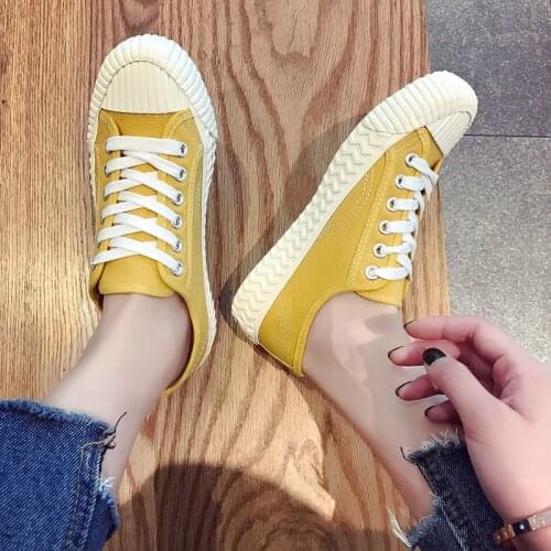 Fashion Women Sneakers Casual Women Shoes Lace-up Sneaker Canvas Shoes White 2020 Spring Colors Summer Vulcanized Shoes Gilrs
