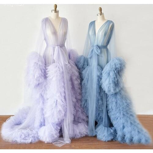 LZY010 Long Sleeve Ruffled Maternity Dress For Photo Shoot Or Babyshower Maternity Gown Designer Shooting Dress Evening Dress