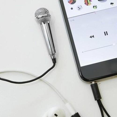Mobile Phone Microphone 3.5mm Jack Plug Portable Karaoke Professional Wired Microphone Mobile Phone Player Speaker Record Music