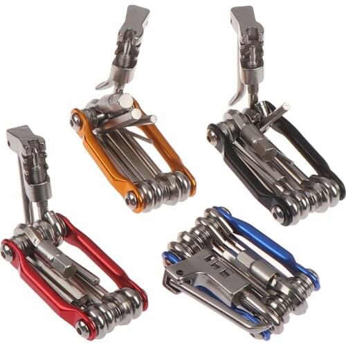 Multitool Bicycle Repair Tools Chain Hex Spoke Wrench Screwdriver 11 In 1 Kit