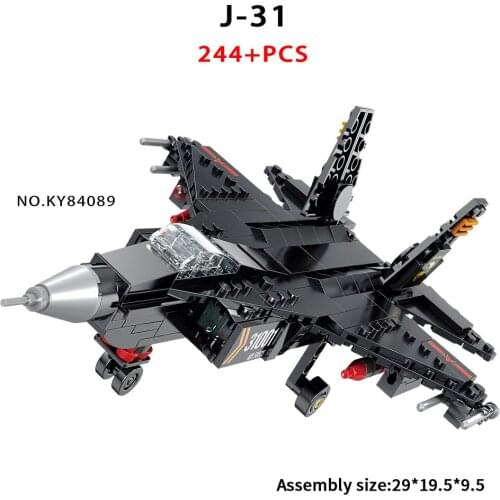 244 PCS J-31 carrier based fighter Defend the homeland Military aircraft simulation model Children Education Toy gift KAZ I84089