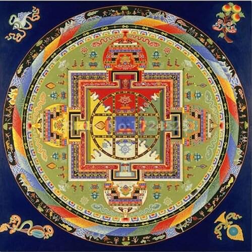 Full Mosaic Pattern Tibet Thangka Mandala 5D DIY Diamond Art Embroidery Diamond Painting Cross Stitch Kits Home Decoration Gift