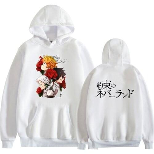 The Promised Neverland Hoodies Anime Cosplay Solid Oversized Men Women Pullovers Loose Streetwear Casual Sweater 2021 Sweatshirt