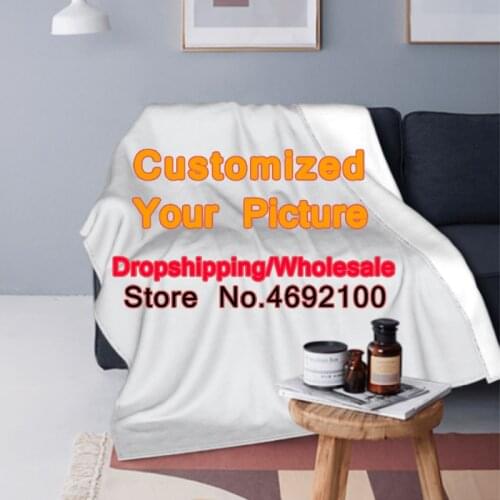WHERESART Shawl 150X200CM Custom Fleece Throw Print on Demand Flannel Blankets for Sofa Customized DIY 100X150 CM Dropshipping