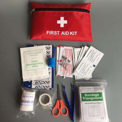 New 12 Items/35 pcs First aid kit Family Emergency Medical bag Mini Car first aid bags Outdoor travel Survival Kits