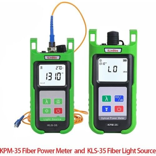 New KPM-35 Optic fiber power meter FTTH fiber cable tester and Singlemode Fiber Optical Light Source KLS-35 ftth Light Source