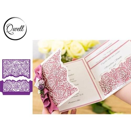 QWELL Frame Lace Card Flower Edge Metal Cutting Dies for Scrapbooking and Card Making Paper Embossing Craft New 2019 die cuts