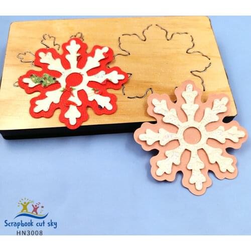 Snowflake Decoration HN3008 Muyu Wooden Mold Scrapbook Dies Suitable For Market General Machines
